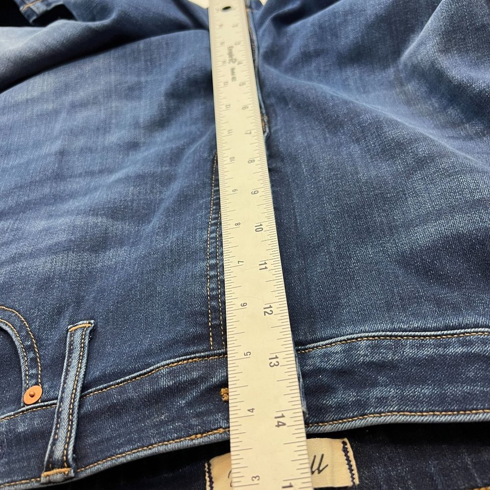 Madewell 10'' High Rise Skinny Denim Jeans High Rise Blue Dark Wash Size 35T - Picture 12 of 12